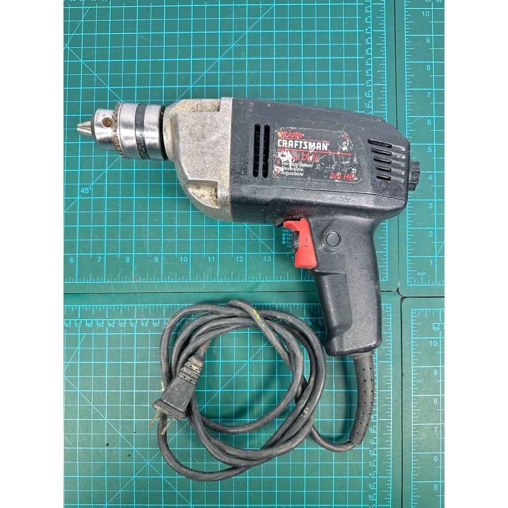 Vintage Sears Craftsman 1/2 Inch Corded Drill 315.11280 Variable Speed USA Made